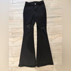 Elegant Black Flare Jeans for Women